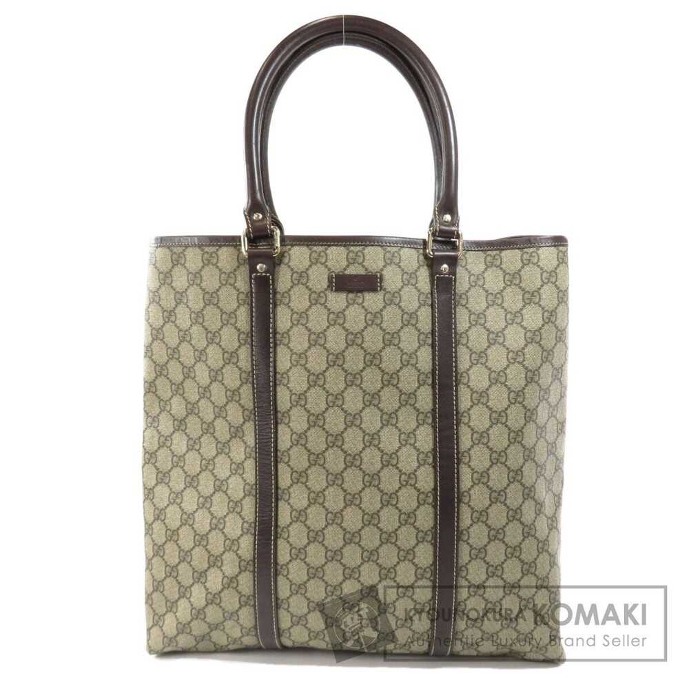 Gucci GG Supreme Joy Vertical Tote Shoulder Bag Brown